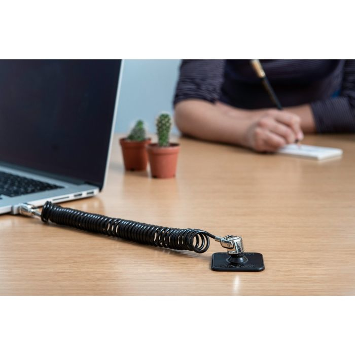 Dual Head Coiled Cable Keyed Lock
