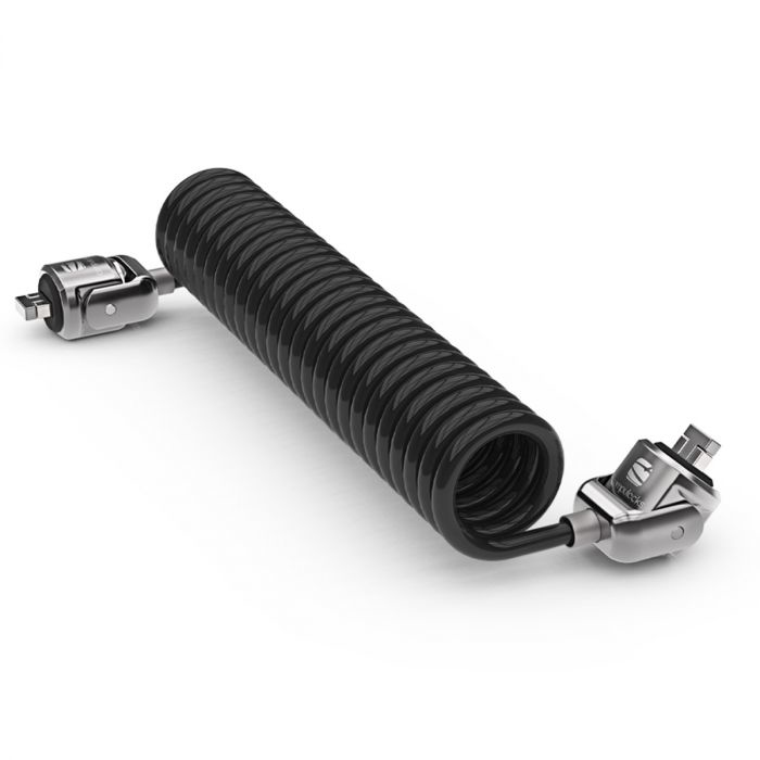 Dual Head Coiled Cable Keyed Lock