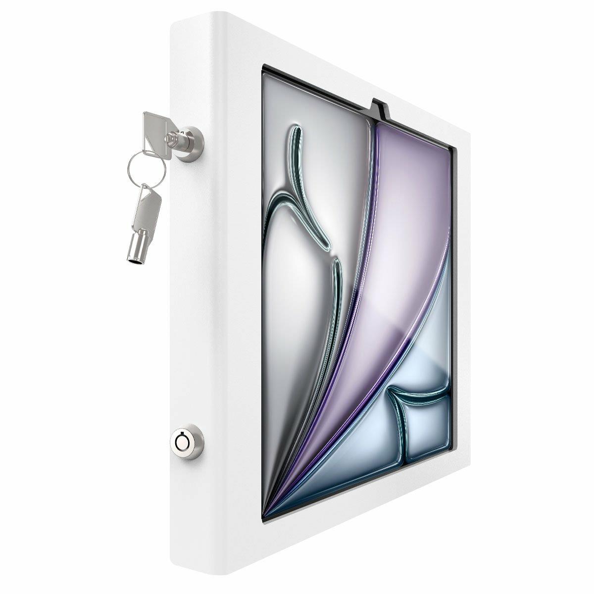 iPad Air M2 13in (2024), Apex Secured Enclosure Wall Mount - White