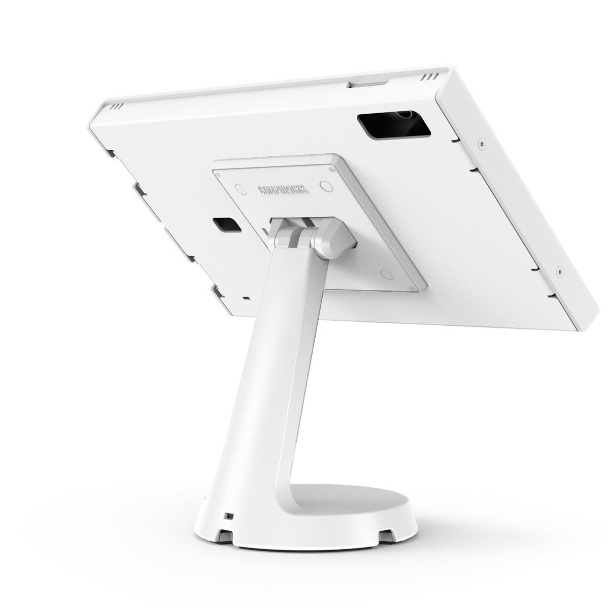 iPad 10.9in 10th Gen, VESA Mast Counter Stand + Swell Secured Enclosure Wall Mount - White
