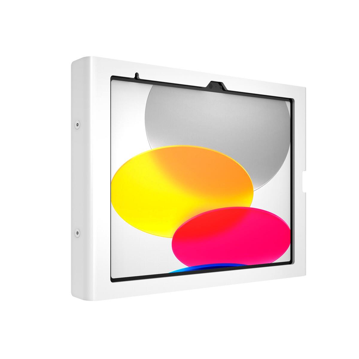 iPad 10.9in 10th Gen, VESA Mast Counter Stand + Swell Secured Enclosure Wall Mount - White