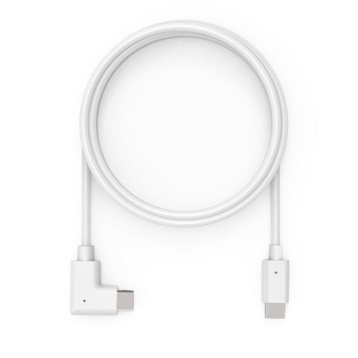 Right Angle Charging Cable -Charge & Data USB-C to USB-C 90-Degree Cable 2m - White