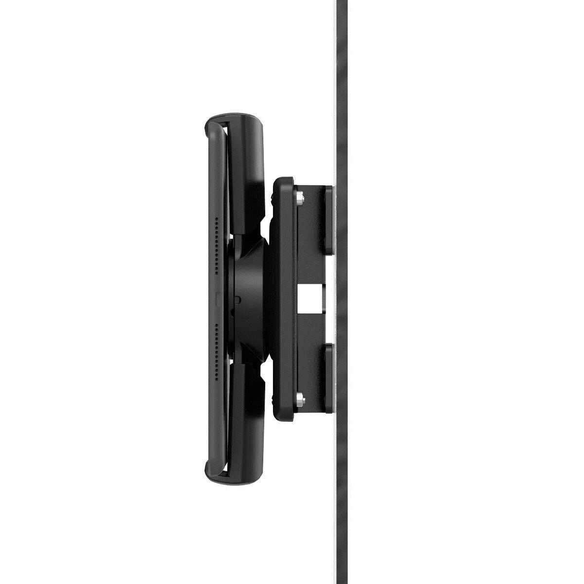 Glass Mount Bracket with Security Slot + Universal Tablet Wall Mount - Cling VESA - Black