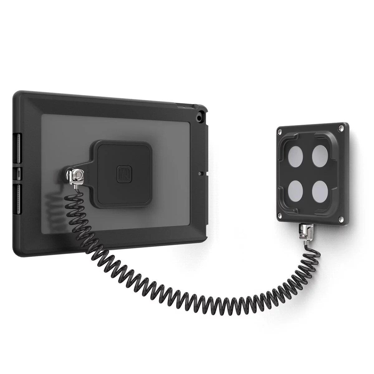 Glass Mount Bracket with Security Slot + Magnetix Magnetic Mount 100mm - Black