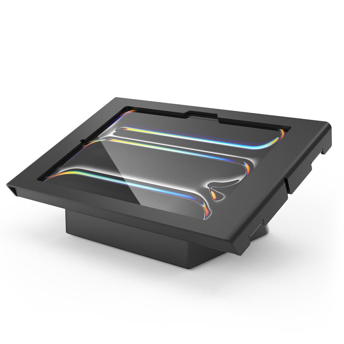 iPad Pro M4 11in (2024), Kiosk & AV Capsule Stand + Apex Secured Enclosure Wall Mount - Black