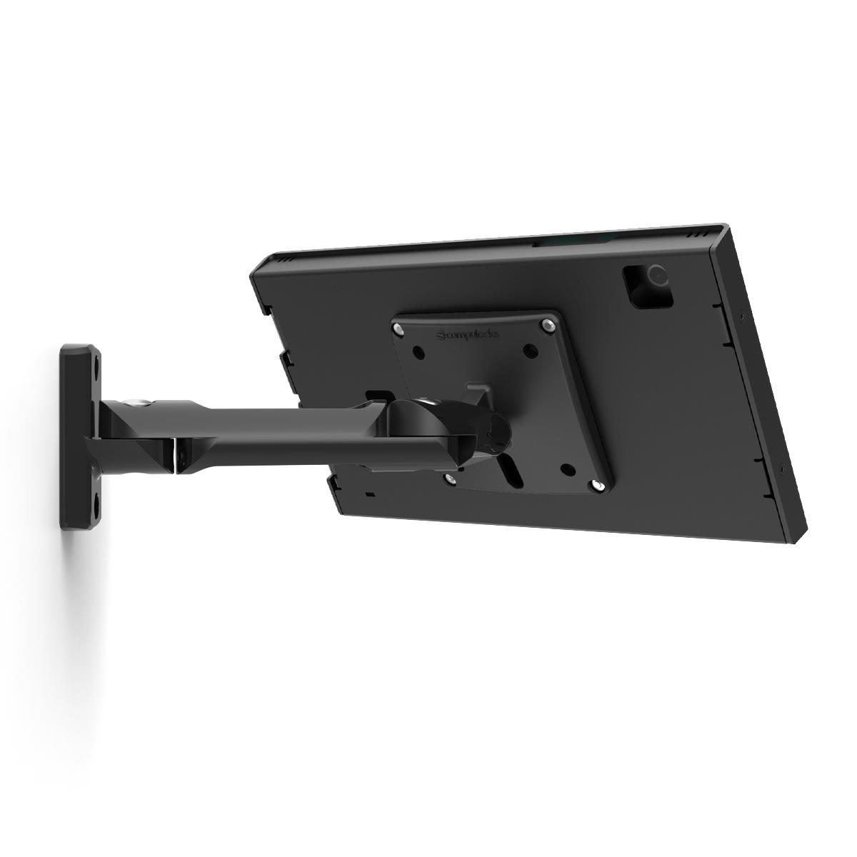 Bundle / Swing Wall Mount Arm + Swell Secured Enclosure Wall Mount (Locked With Screws) for Galaxy Tab A9+ - Black