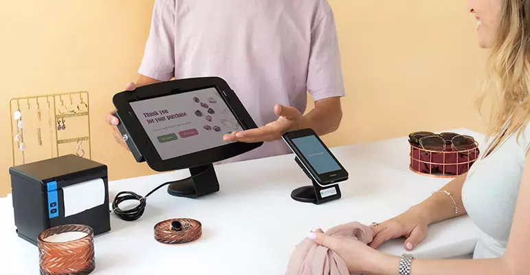Bundle / VESA Fixed 45 Degree Core Counter Stand or Wall Mount + Space Enclosure for Galaxy Tab A8 10.5in - Black