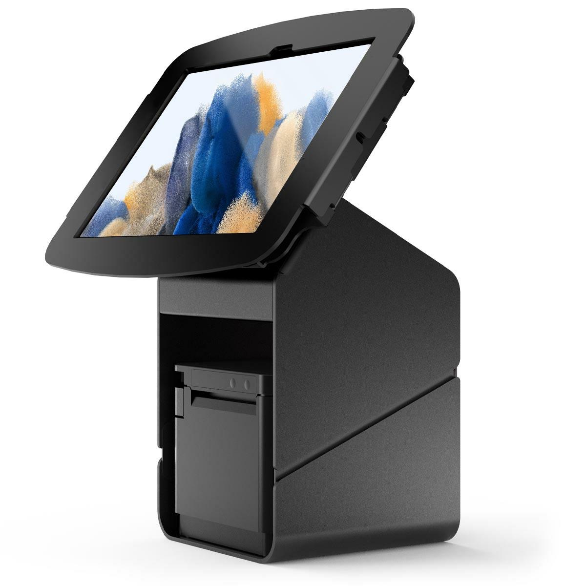 Bundle / Tablet Printer Kiosk + Space, Enclosure for Galaxy Tab A8 10.5in - Black