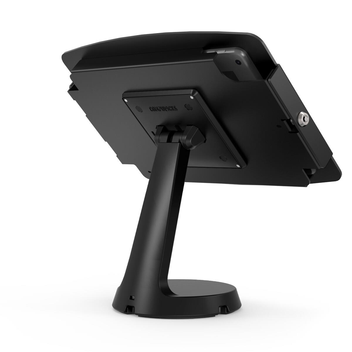 VESA Mast Counter Stand + Space Enclosure For iPad 10.2in 7-9th Gen (2019-2021) - Black