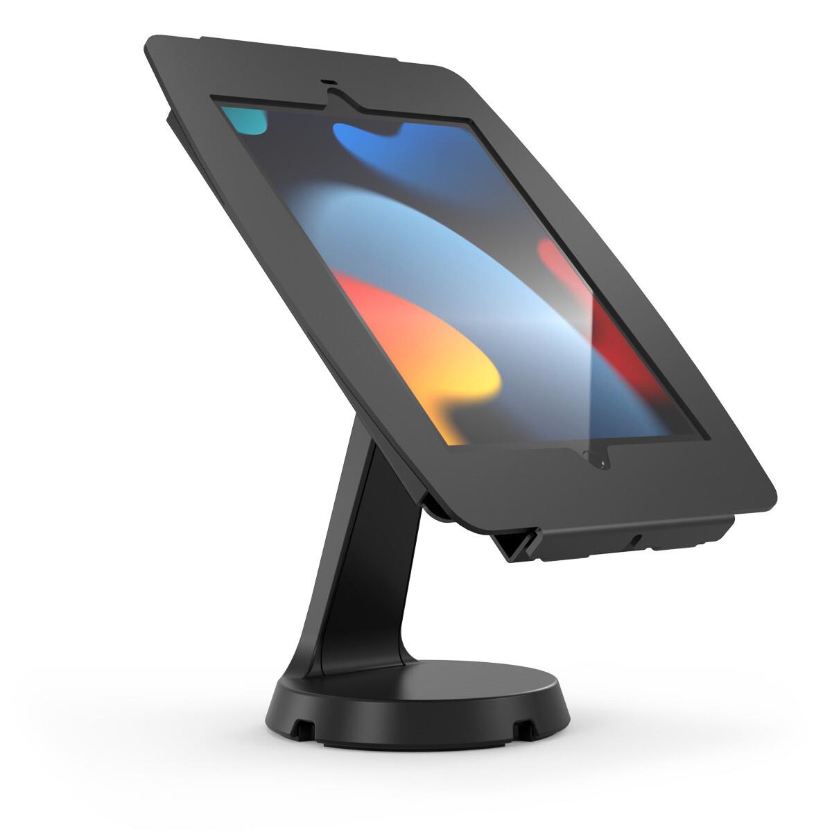 VESA Mast Counter Stand + Space Enclosure For iPad 10.2in 7-9th Gen (2019-2021) - Black