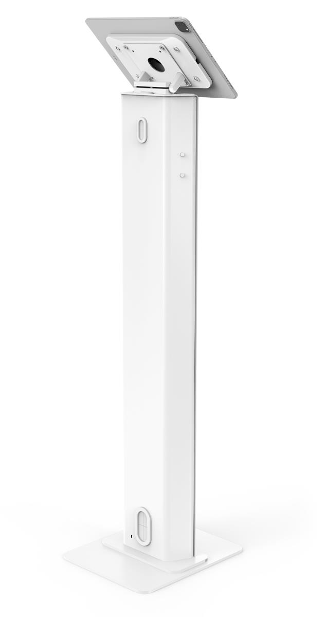 BrandMe Floor Stand + IT Mount Universal Plate - White