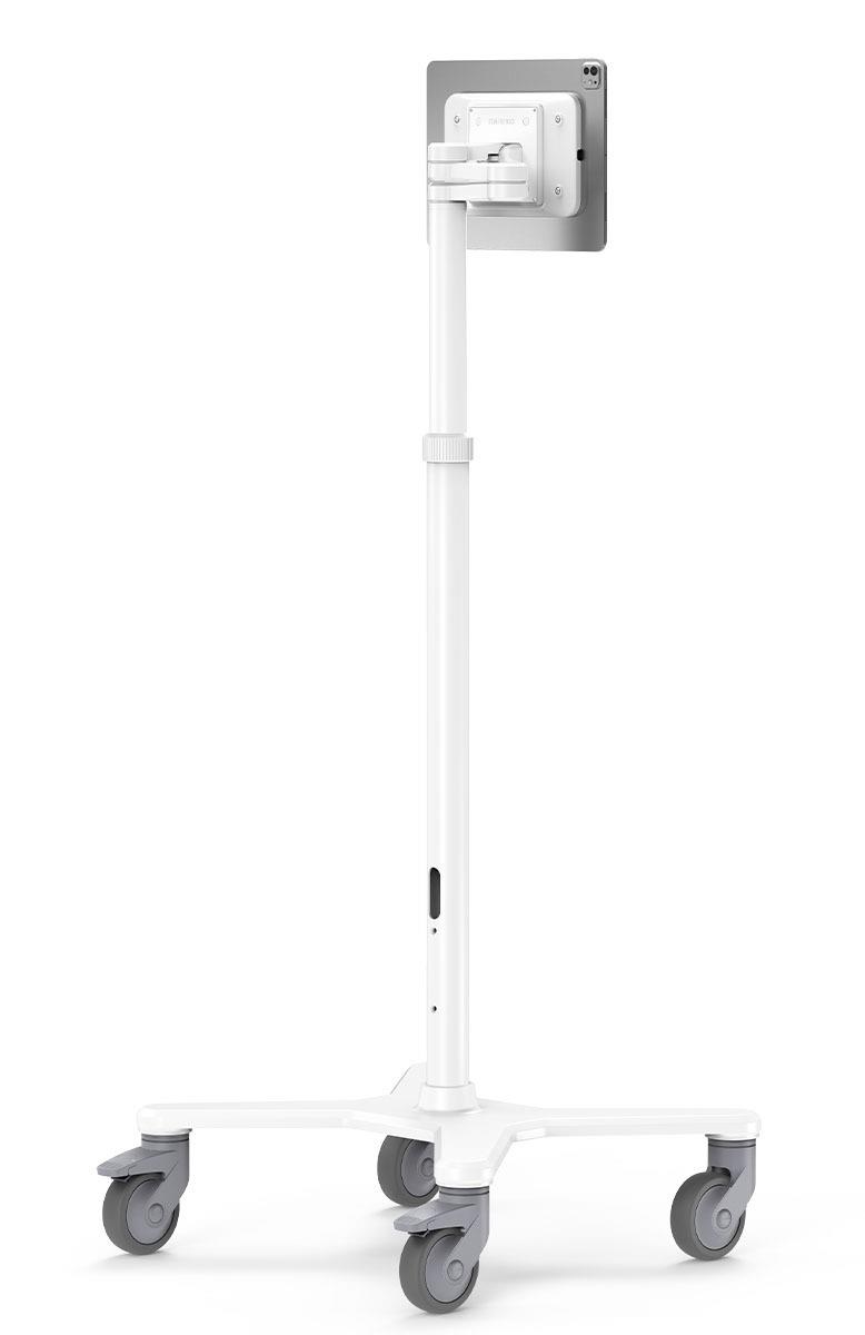 Bundle / Premium Medical Rolling Cart + IT Mount Universal Plate - White