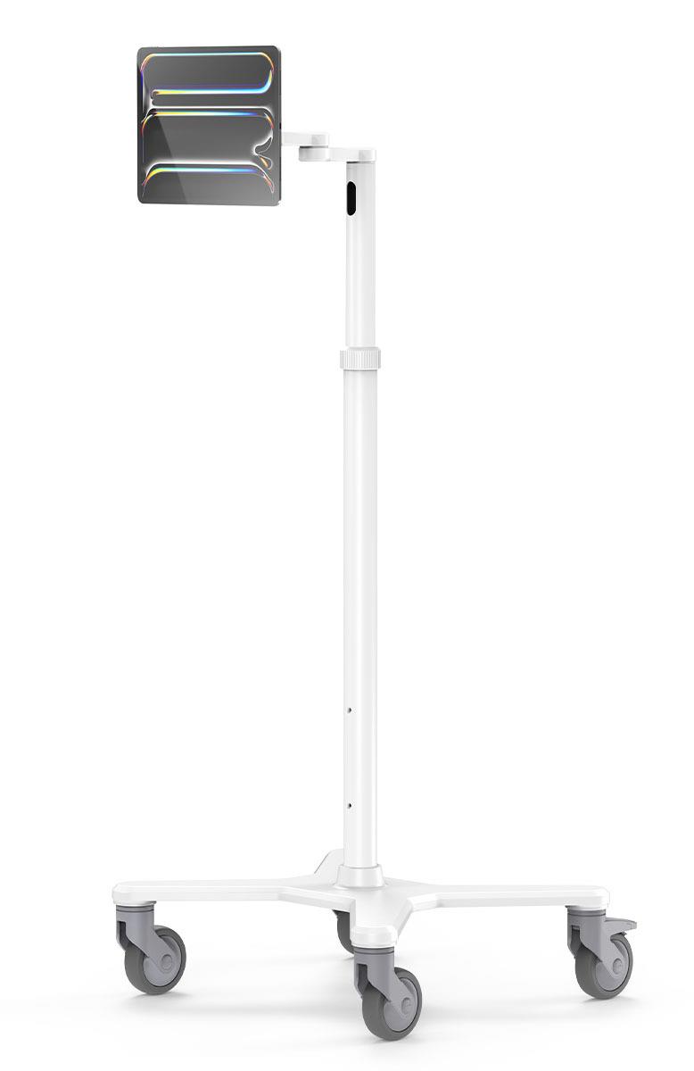 Bundle / Premium Medical Rolling Cart + IT Mount Universal Plate - White