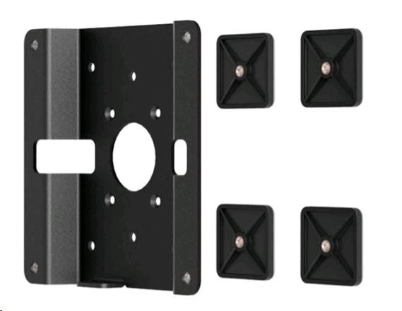 Bundle / Glass Mount Bracket with Security Slot + Universal Tablet Wall Mount - Cling VESA - White