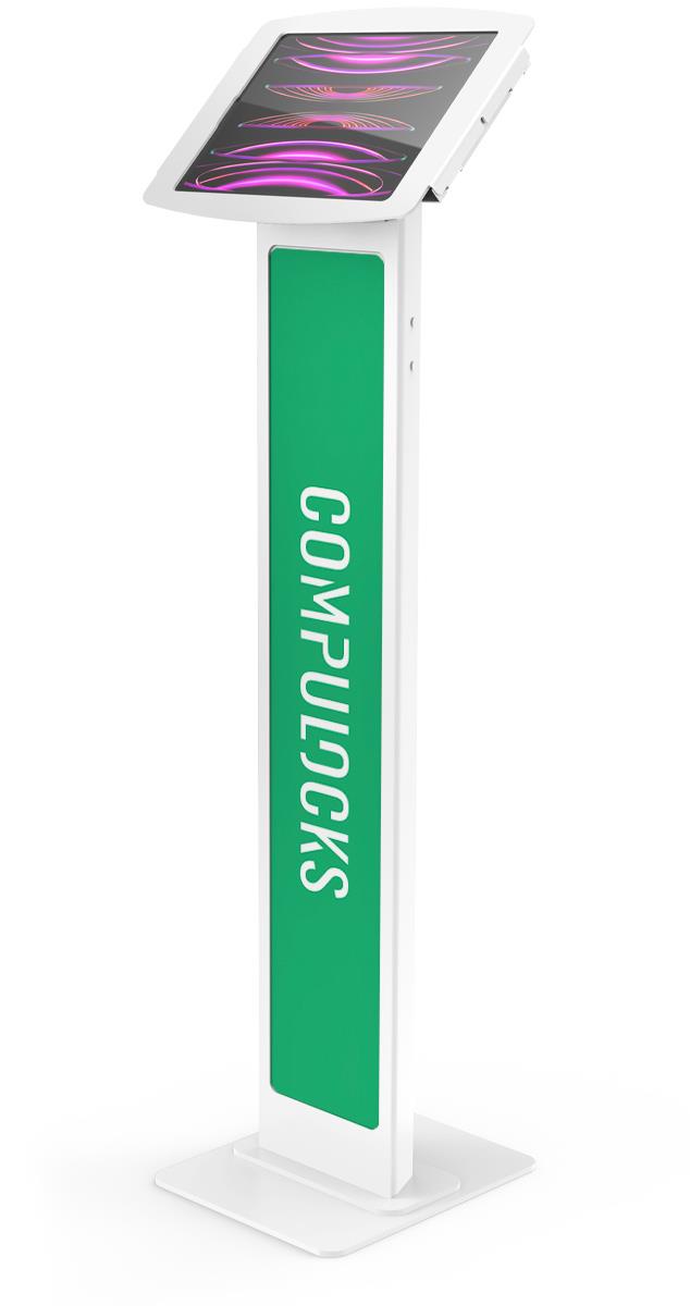 Bundle / BrandMe Floor Stand + Space Enclosure for iPad Pro 12.9in (3rd - 6th gen) - White