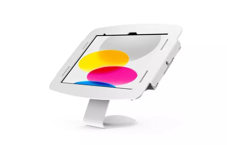 Bundle / VESA Fixed 45 Degree Core Counter Stand or Wall Mount + Space Enclosure For iPad 10.2in 7-9th Gen (2019-2021) - White
