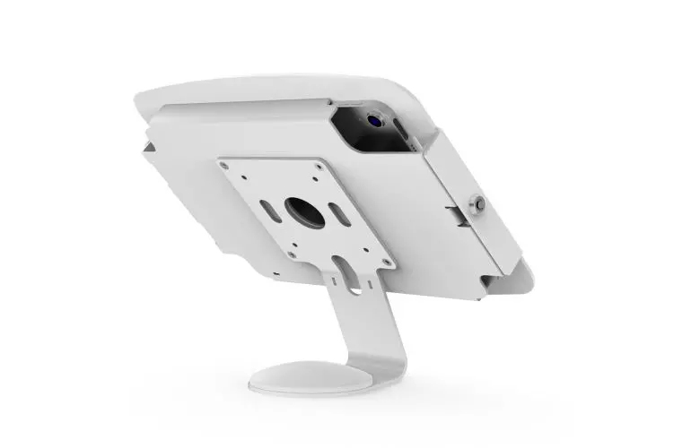 Bundle / VESA Fixed 45 Degree Core Counter Stand or Wall Mount + Space Enclosure For iPad 10.2in 7-9th Gen (2019-2021) - White