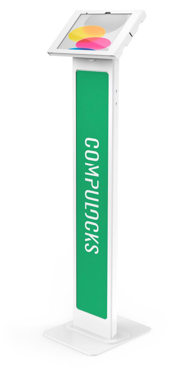 Bundle / BrandMe Floor Stand + Swell Secured Enclosure Wall Mount for iPad 10.9in 10th Gen - White