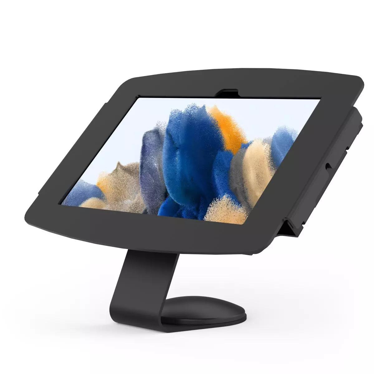 Bundle / VESA Fixed 45 Degree Core Counter Stand or Wall Mount + Space, Enclosure for Galaxy Tab A7 Lite 8.7in - Black