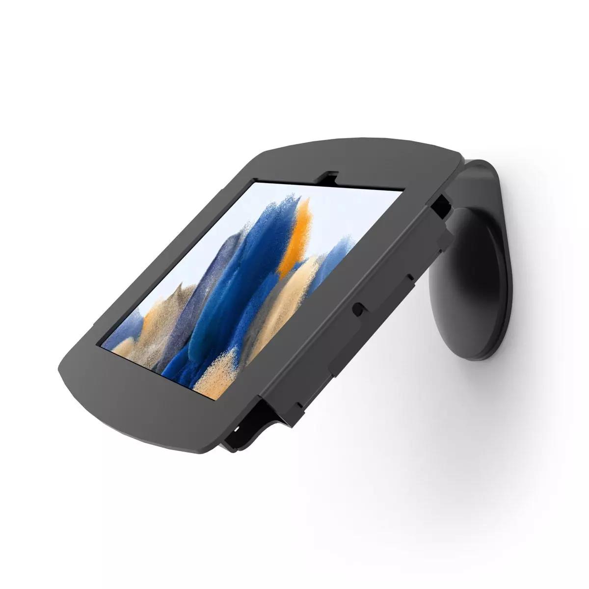 Bundle / VESA Fixed 45 Degree Core Counter Stand or Wall Mount + Space, Enclosure for Galaxy Tab A7 Lite 8.7in - Black