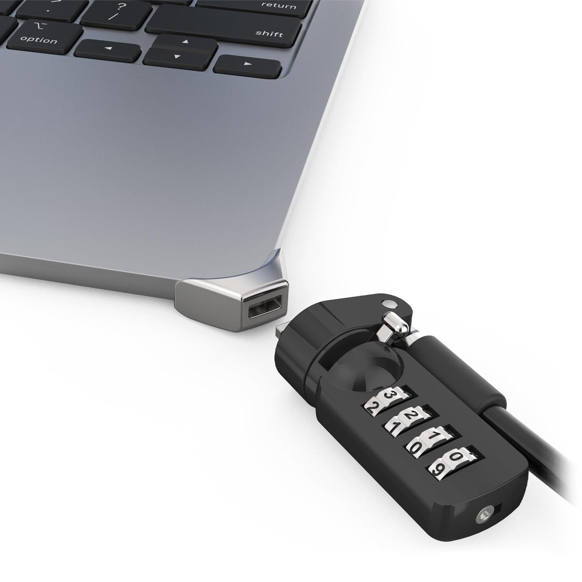 Ledge Lock Adapter for MacBook Air 15in M2 with CL37 - Silver/ Black