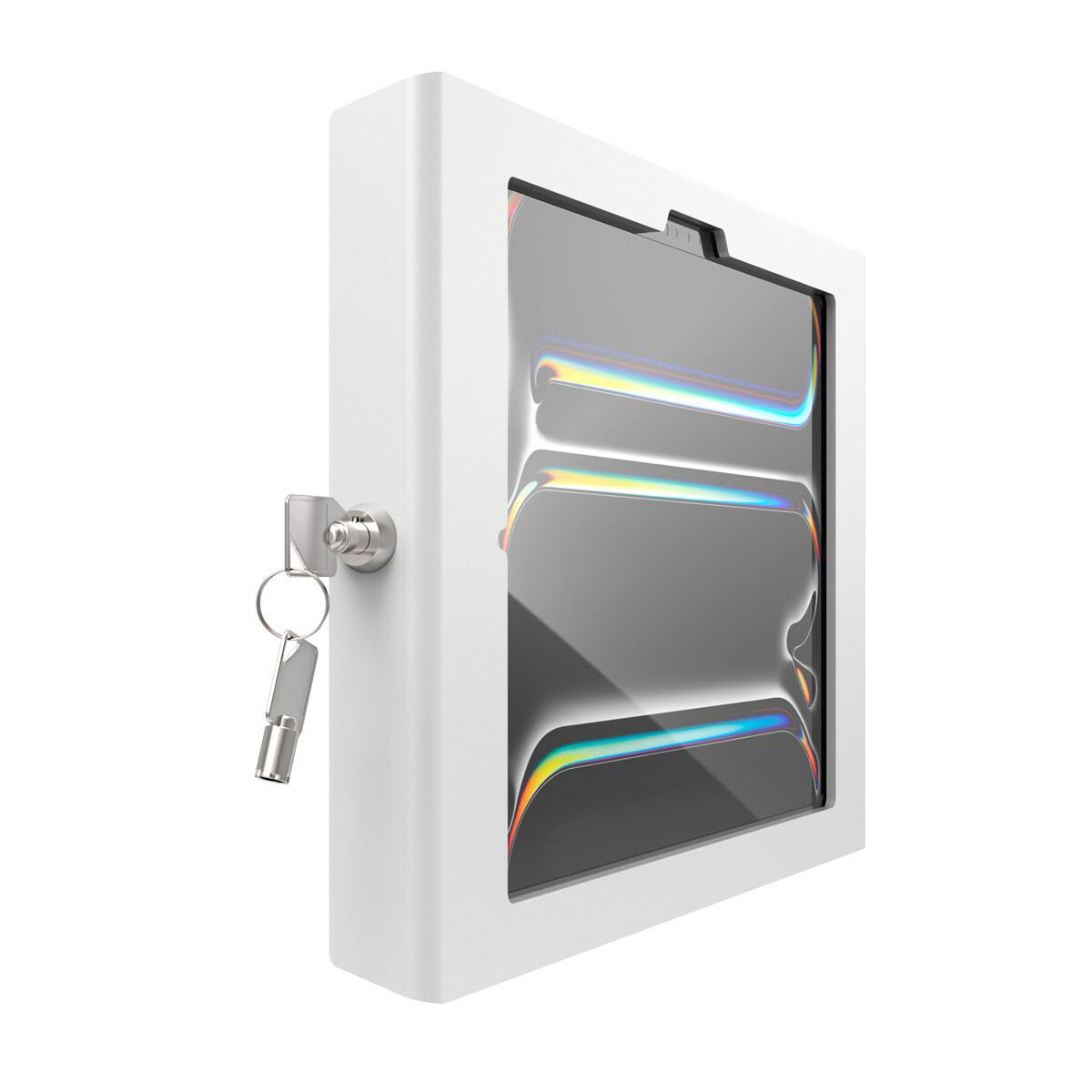 Bundle / Rise Stand, 8in/ 20cm + Apex Secured Enclosure Wall Mount for iPad Pro M4 11in - White