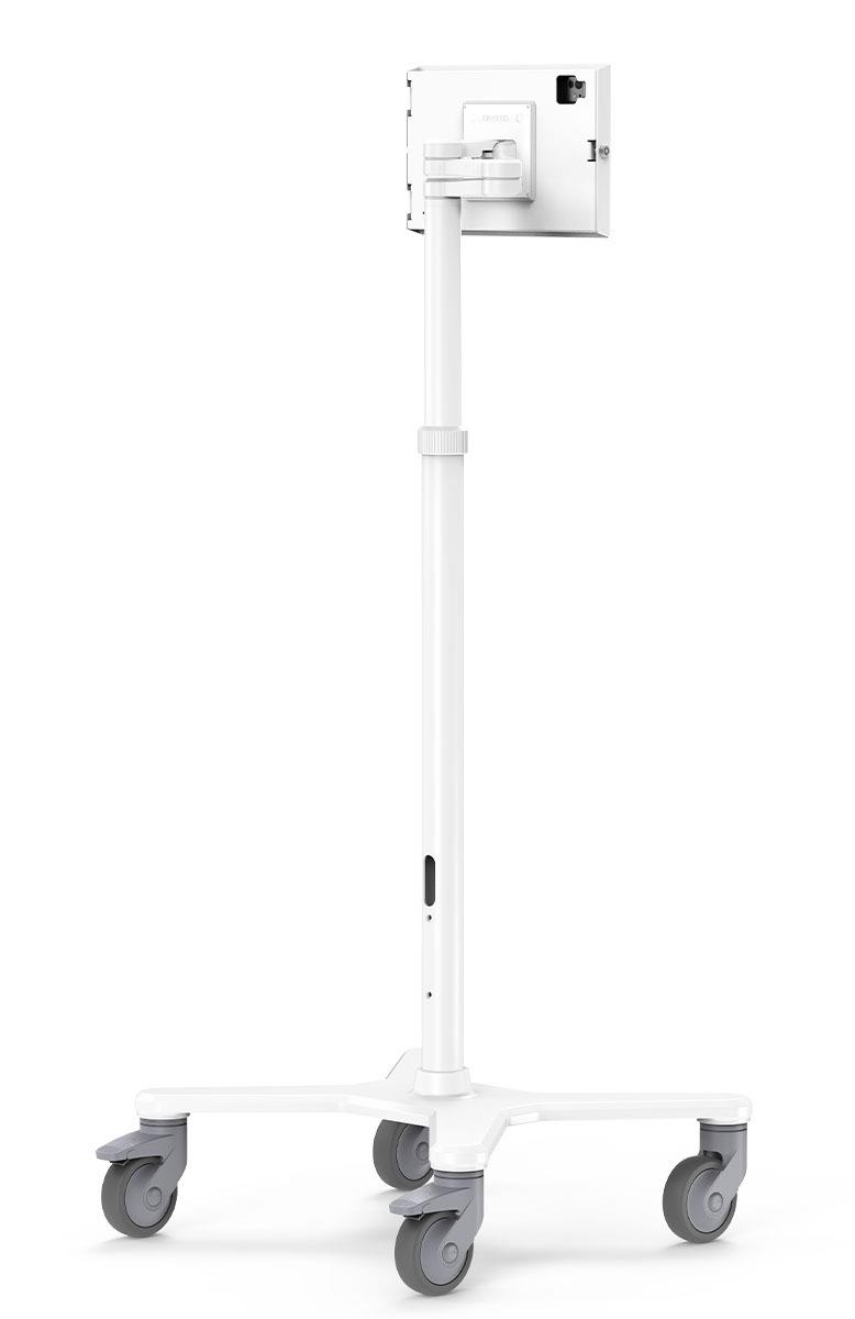 Bundle / Premium Medical Rolling Cart + Apex Secured Enclosure Wall Mount for iPad Pro M4 11in - White