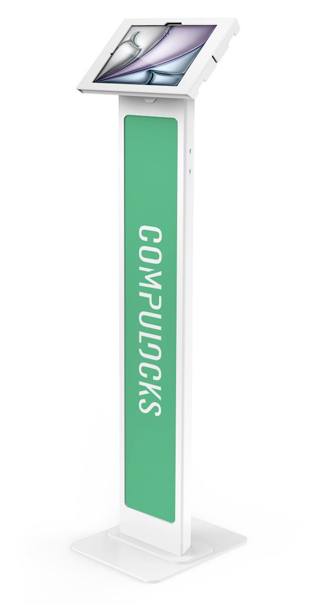 Bundle / BrandMe Floor Stand + Apex Secured Enclosure Wall Mount for iPad Air M2 & M3 11in - White