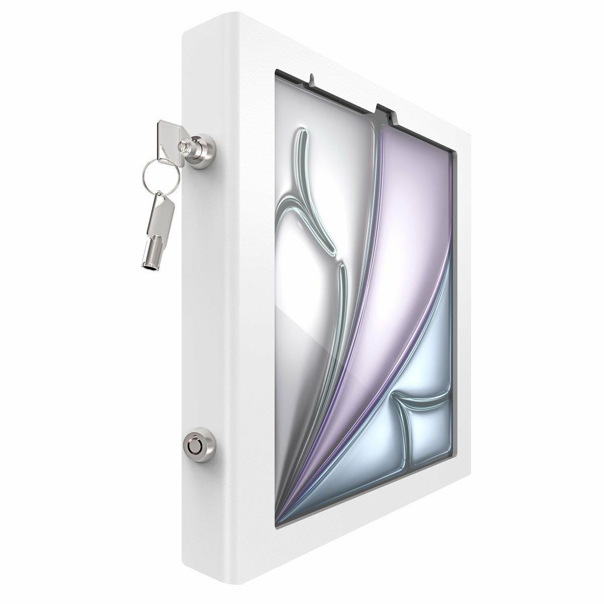 Bundle / Rolling Rise Stand Extended + Apex Secured Enclosure Wall Mount for iPad Air M2/M3 13in (2024) - White