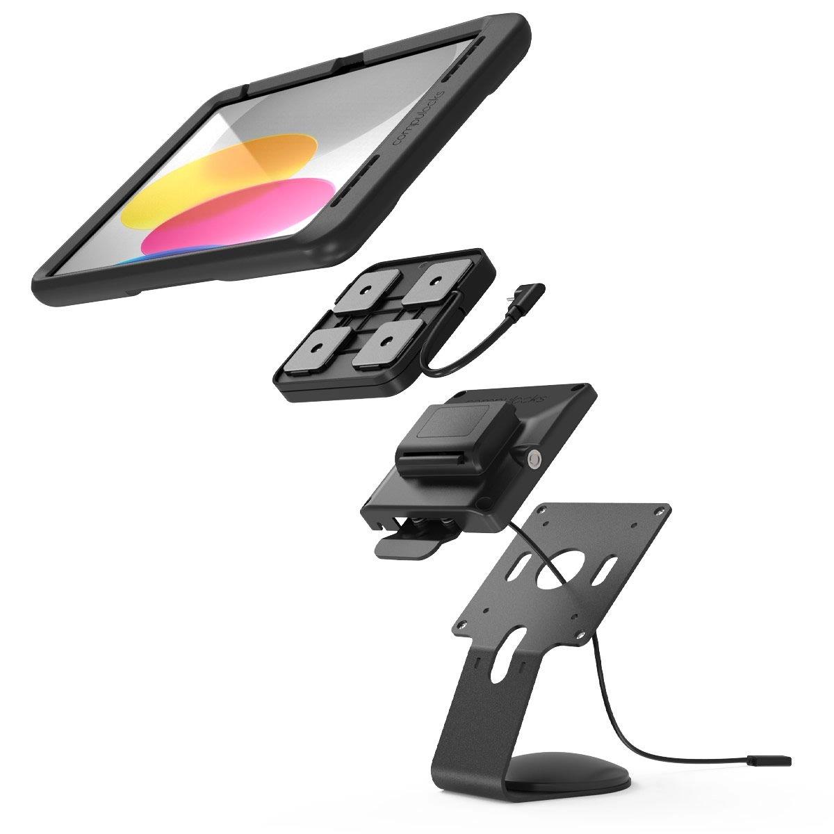 Bundle / VESA Fixed 45 Degree Core Counter Stand or Wall Mount + PowerMove Core for iPad 10th-11th A16 Gen - Black