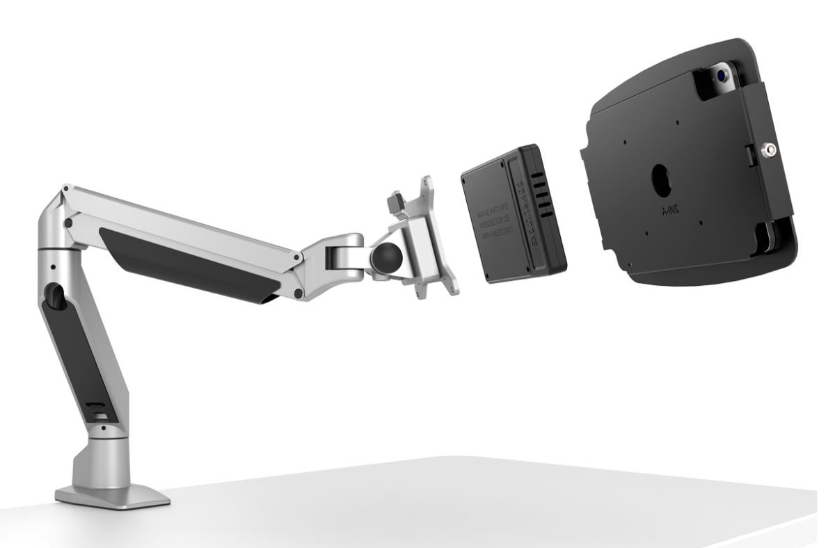 Bundle / Reach Arm + Space Enclosure + Plus Hub VESA Box for Galaxy Tab A8 10.5in - Black/Silver