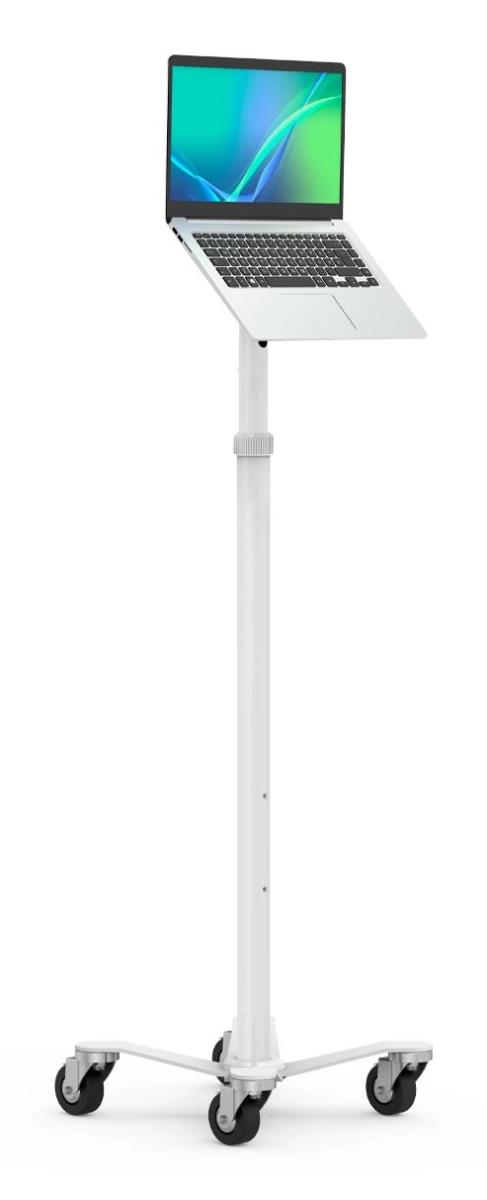 Bundle / Rolling Rise Stand + IT Mount Universal Plate - White