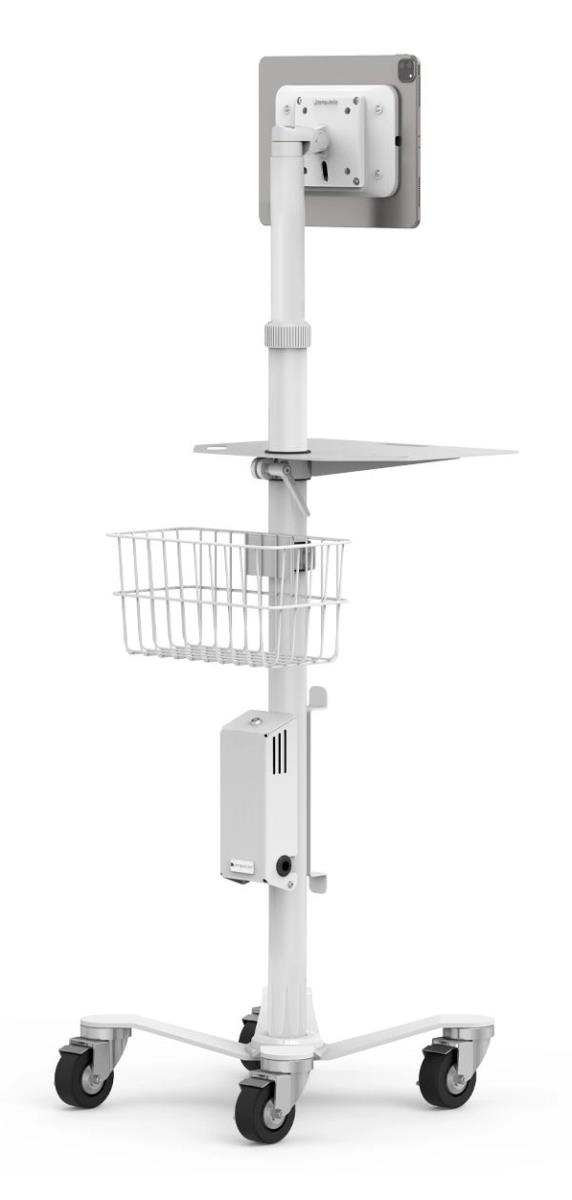 Bundle / Rolling Rise Stand + IT Mount Universal Plate - White