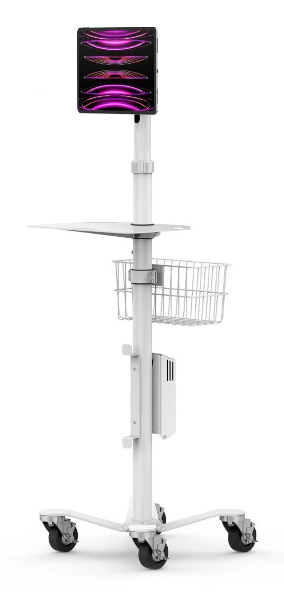 Bundle / Rolling Rise Stand + IT Mount Universal Plate - White