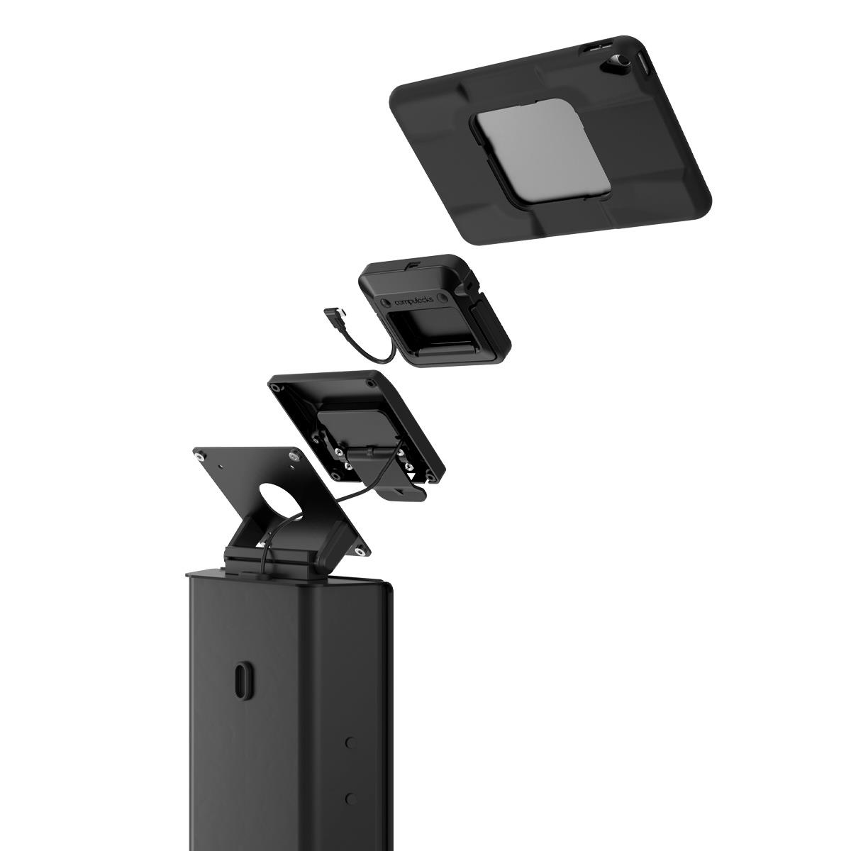 Bundle / BrandMe Floor Stand + PowerMove For iPad 10th-11th (a16) Gen - Black