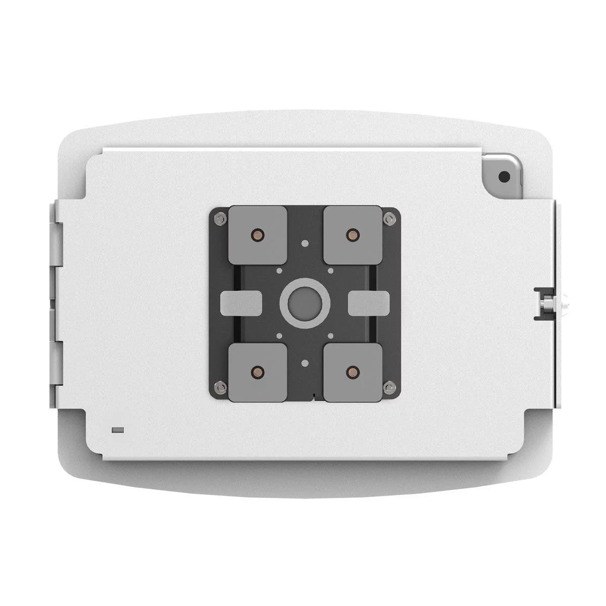 Bundle / Glass Mount Bracket with Security Slot + Space, Enclosure for iPad 10th-11th (A16) Gen - White