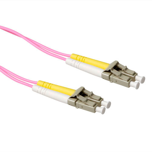 Lc-lc 50/125�m Om4 Duplex Fiber Optic Patchcable 3m