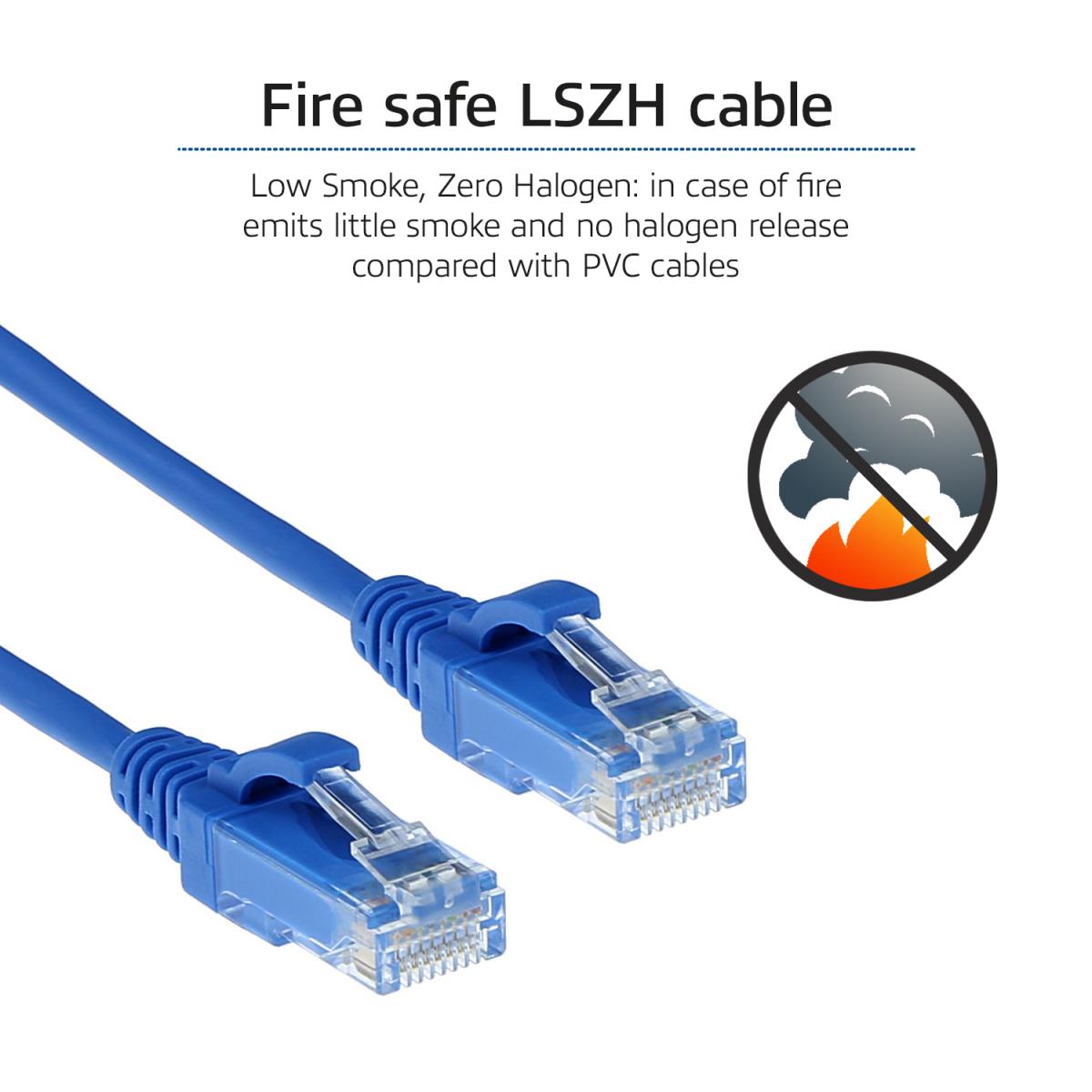 Slimline Patch Cable - CAT6 - U/UTP - 2m - Blue
