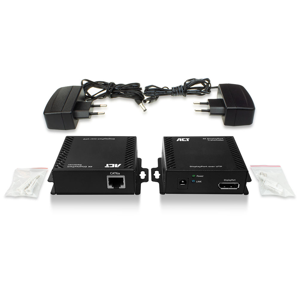 4K DisplayPort Over CATX Extender set up to 70 Meter