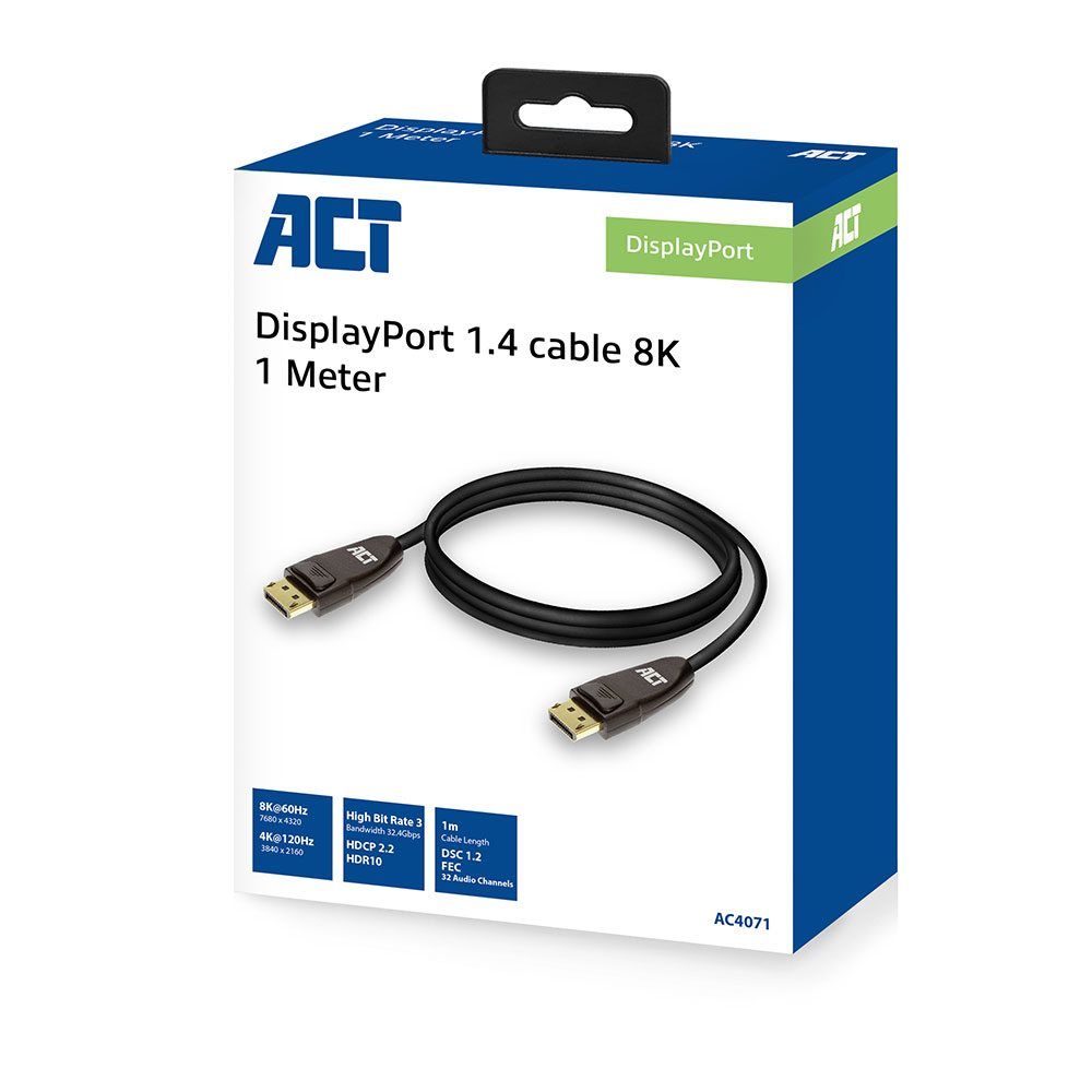 DisplayPort Cable - 1.4 - 8K - 1m