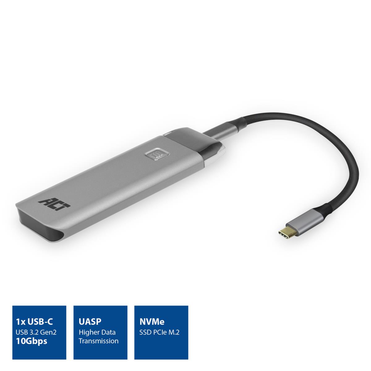 M.2 NVMe USB-C SSD Enclosure Aluminium USB 3.2 Gen2