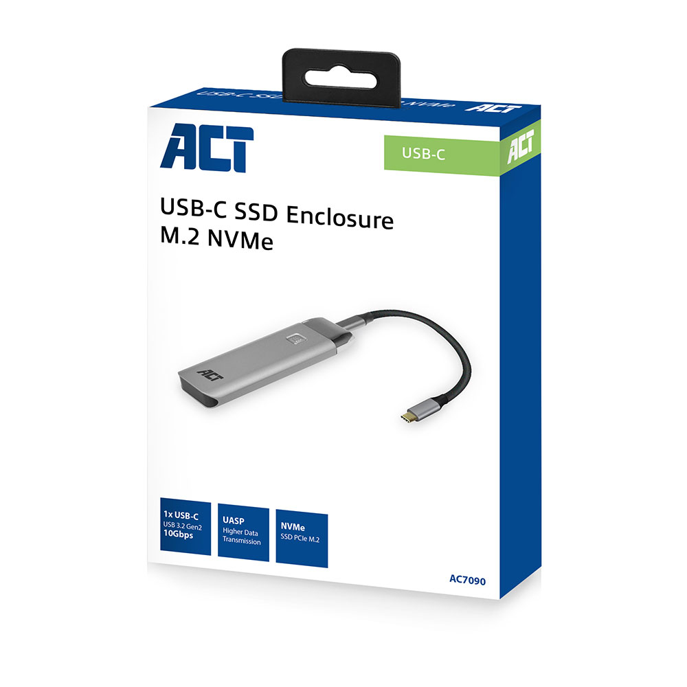 M.2 NVMe USB-C SSD Enclosure Aluminium USB 3.2 Gen2