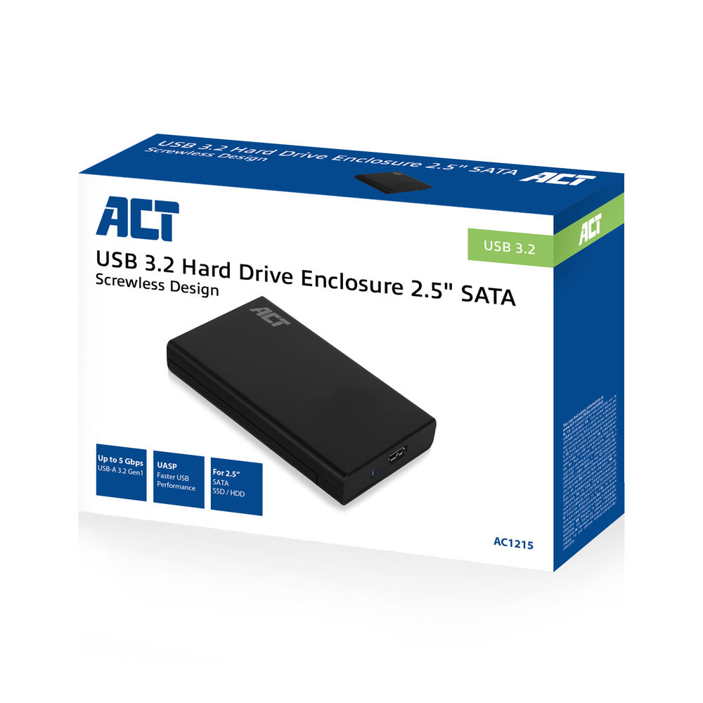 2.5in SATA Hard Drive Enclosure Screwless USB 3.2 Gen1