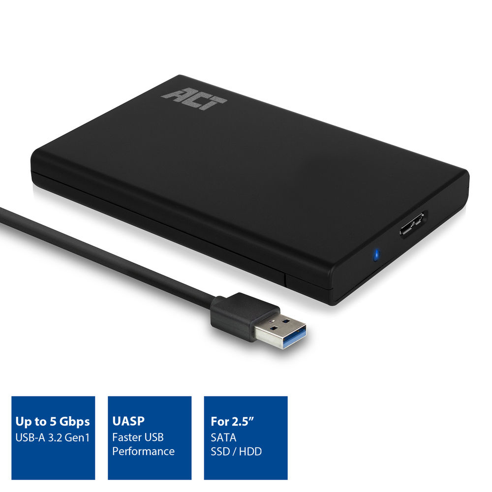 2.5in SATA Hard Drive Enclosure Screwless USB 3.2 Gen1