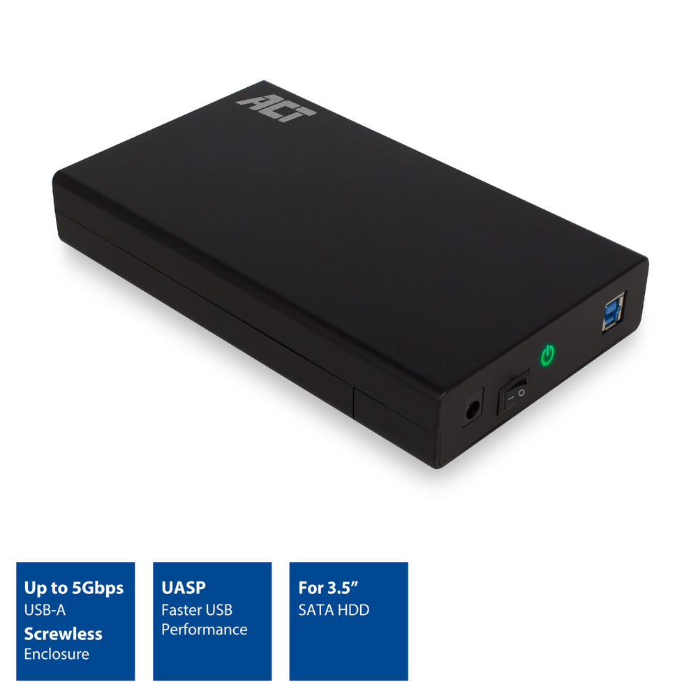 3.5in SATA Hard Drive Enclosure Screwless USB 3.2 Gen1