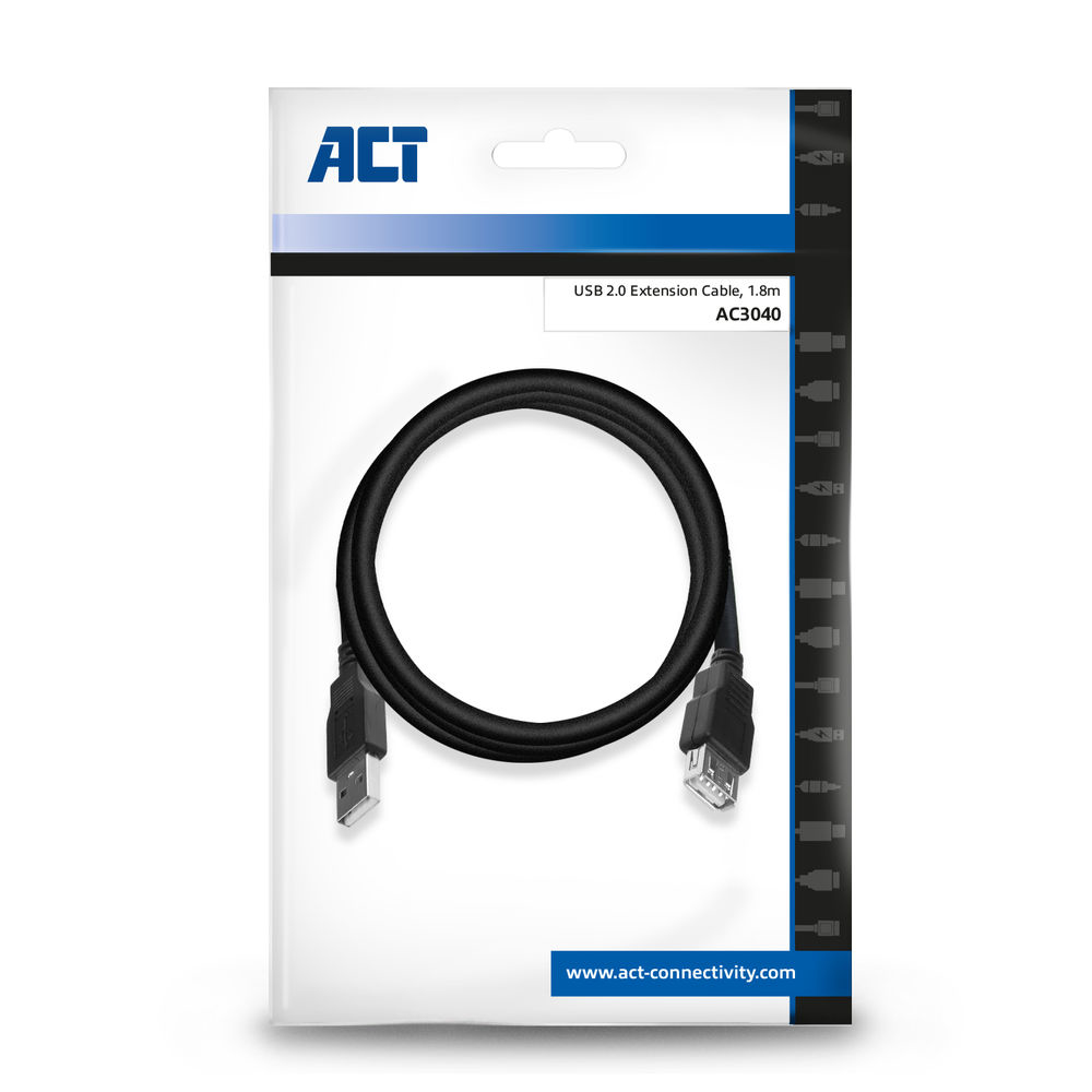 USB 2.0 Extension Cable A Male - A Female 1.8m