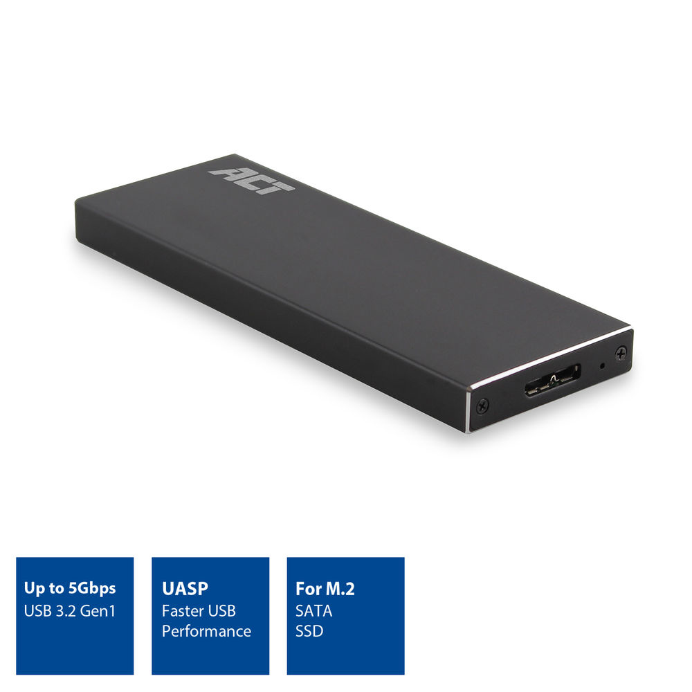 M.2 SATA SSD enclosure, USB 3.2 Gen1