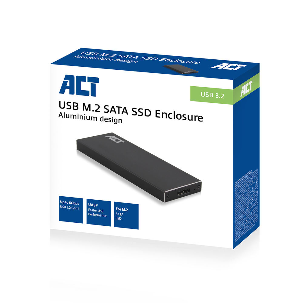 M.2 SATA SSD enclosure, USB 3.2 Gen1