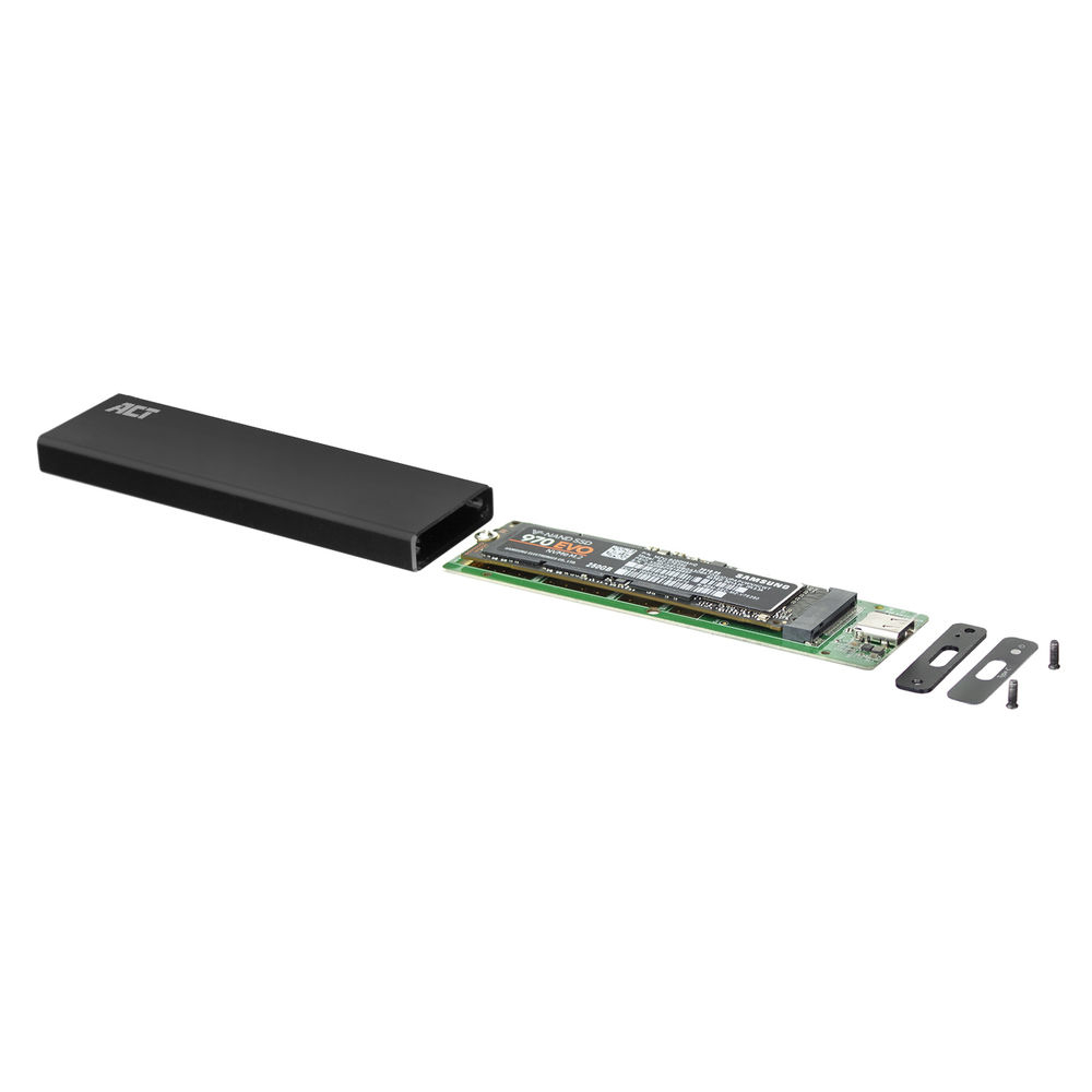 SSD Enclosure / M.2 SATA and NVMe / USB-C 3.2 Gen2 Aluminium
