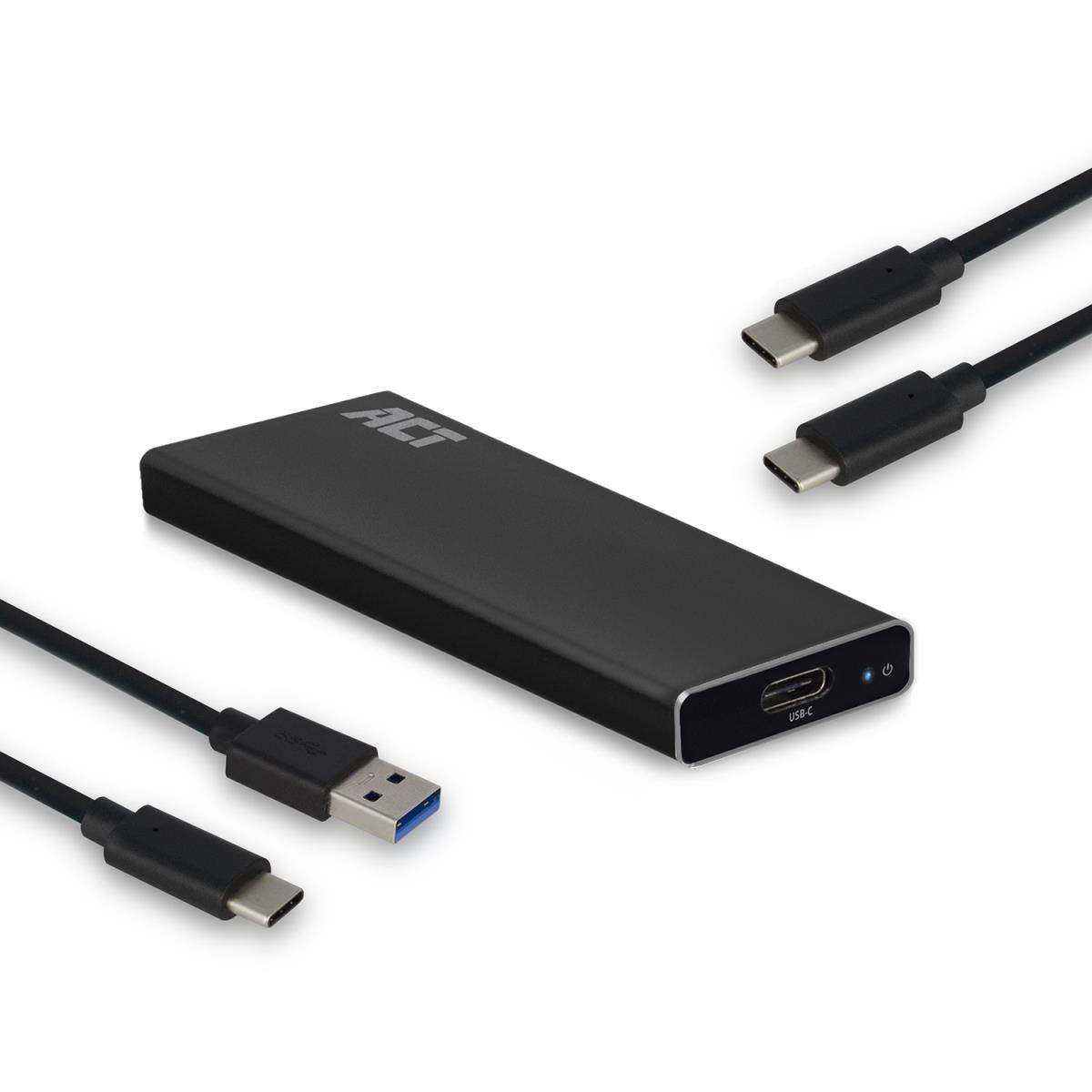 SSD Enclosure / M.2 SATA and NVMe / USB-C 3.2 Gen2 Aluminium
